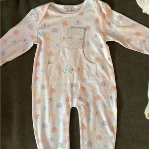 Kissy Kissy Elephant Print One Piece (6-9 mo) (NWT)